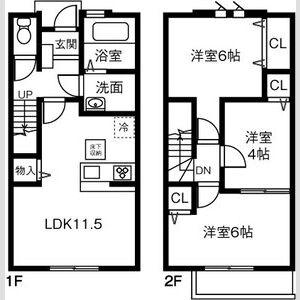 MAISONETTE LAND楽田A(3LDK)の間取り写真