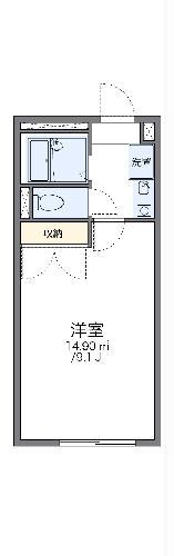 レオパレス追分(1K/1階)の間取り写真