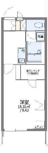 レオパレス蔵(1K/1階)の間取り写真