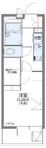 レオパレスESPOIR東伊場(1K/4階)の間取り写真
