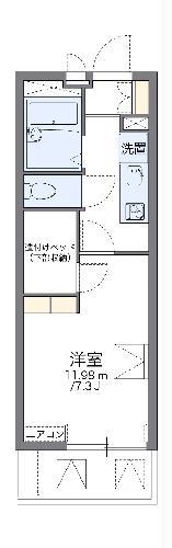 レオパレスかぬま(1K/2階)の間取り写真
