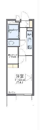 レオパレス中島町(1K/2階)の間取り写真