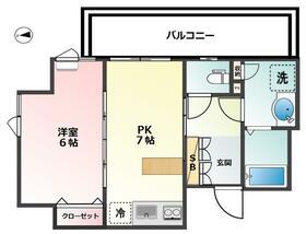 グランドテラス新宿(1DK/3階)の間取り写真