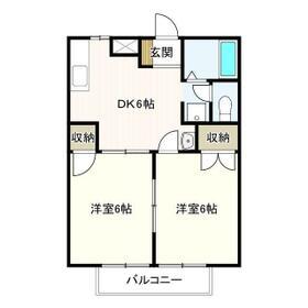 パークサイドナカセ(2DK/1階)の間取り写真