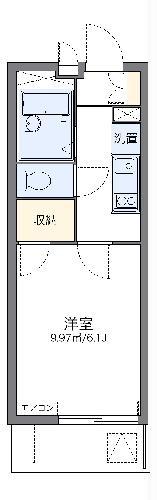 レオパレスハネダ(1K/1階)の間取り写真