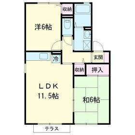 セジュールMTⅠ(3DK/1階)の間取り写真