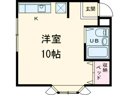 ラピュタ萩原(ワンルーム/2階)の間取り写真