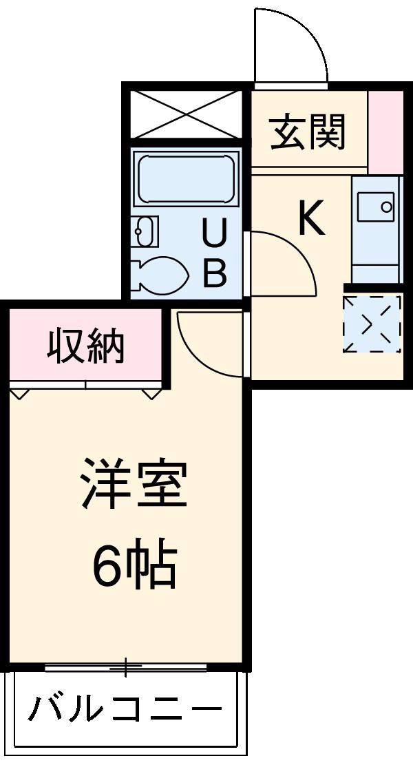 GRAND PAIR(1K/3階)の間取り写真