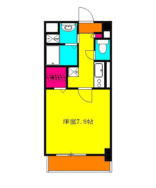 フローリッシュ湘南台(1K/1階)の間取り写真