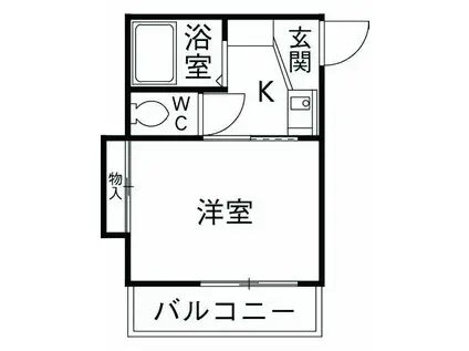 ベルシーマ(1K/3階)の間取り写真