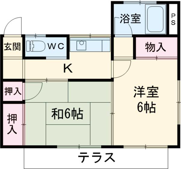 小田急電鉄小田原線 登戸駅 徒歩17分 1階建 築51年(2K)の間取り写真