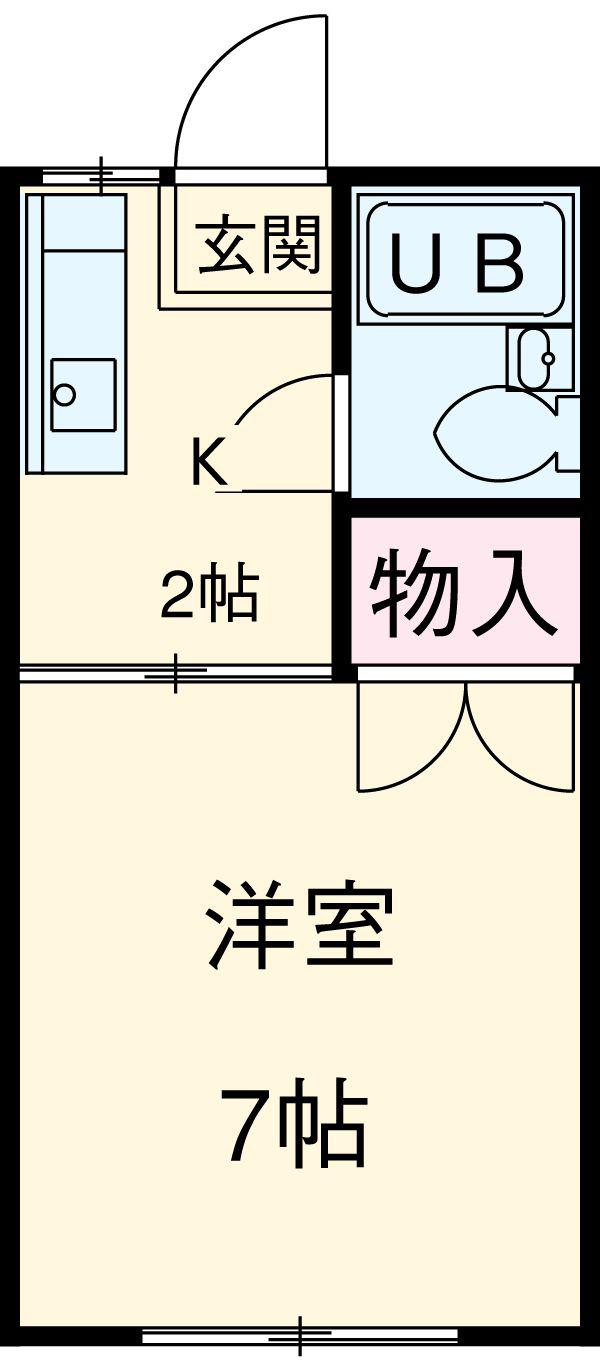 ハイツジュンⅠ(1K/1階)の間取り写真