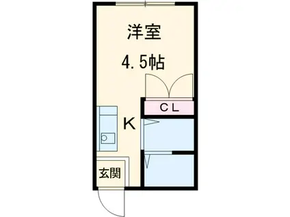 メゾン・ド・マジョレ(ワンルーム/1階)の間取り写真