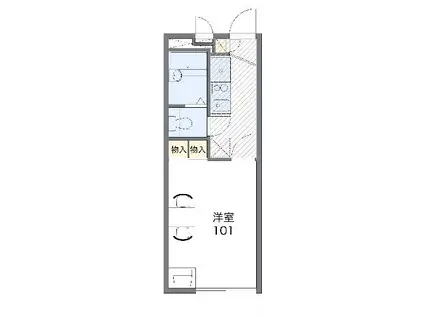 レオパレスグランドゥールⅡ(1K/2階)の間取り写真