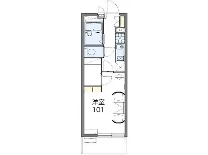 レオパレスティラーノ(1K/2階)の間取り写真