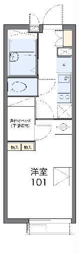 レオパレスIハウス(1K/3階)の間取り写真