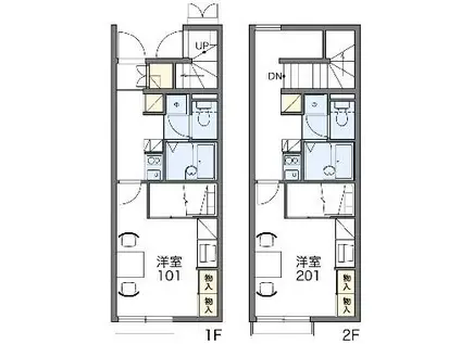 レオパレスメゾンT C(1K/2階)の間取り写真