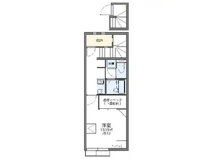 レオネクストフジヤマB(1K/2階)の間取り写真