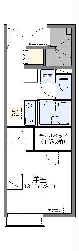 レオネクストフジヤマA(1K/1階)の間取り写真