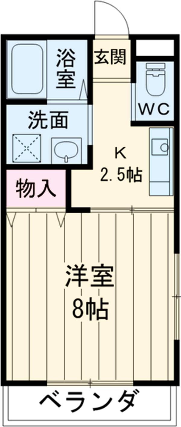 グローブハウスTT(1K/1階)の間取り写真
