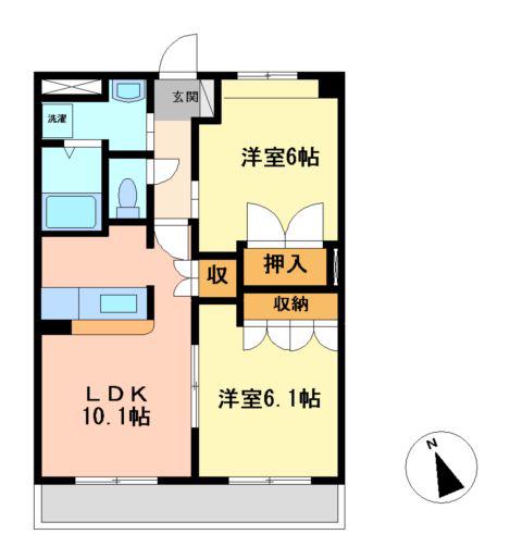 GRYFFINDOR 1(2LDK/2階)の間取り写真
