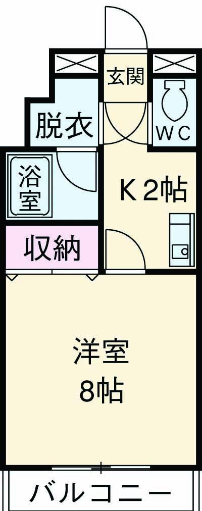 武田デンタルビル(1K/2階)の間取り写真
