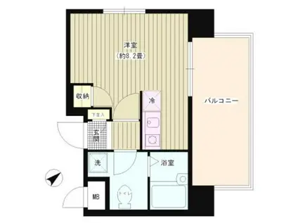 パークホームズ文京千石ステーションアリー(ワンルーム/7階)の間取り写真