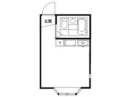 アミール東大前(ワンルーム/1階)の間取り写真