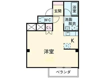 シアトル(ワンルーム/3階)の間取り写真