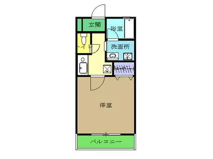 アーバングローブ(1K/2階)の間取り写真