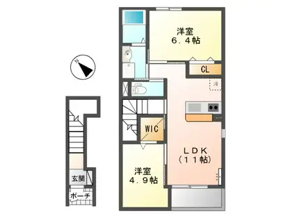 SGTⅡ(2LDK/2階)の間取り写真