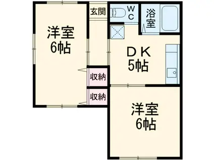 京王電鉄京王線 西調布駅 徒歩2分 1階建 築49年(2K)の間取り写真