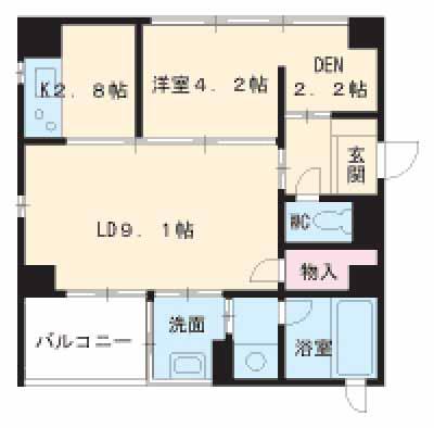 パークホームズ覚王山 イースト(1LDK/2階)の間取り写真