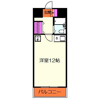 アネックス蕨(ワンルーム/2階)の間取り写真