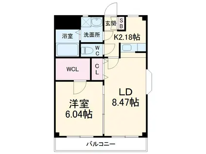 クレールⅤ(1LDK/3階)の間取り写真
