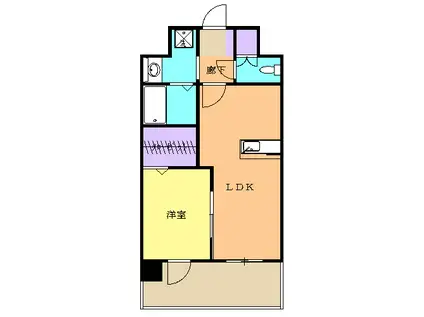 SALIENTE(1LDK/2階)の間取り写真
