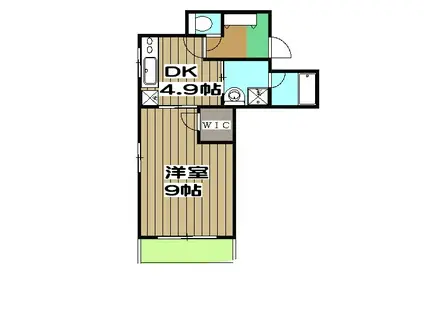 ハーモニアス西大路(1DK/7階)の間取り写真