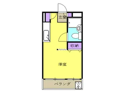ジュエ狐ヶ崎マンション(ワンルーム/2階)の間取り写真