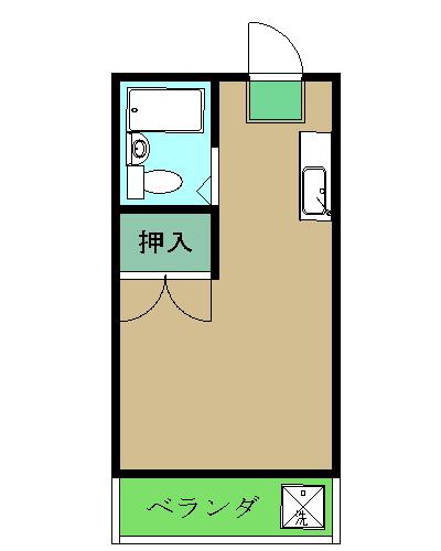第3エコーマンション(1K/2階)の間取り写真