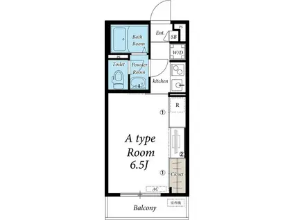 リブリ・RESTY(1K/1階)の間取り写真