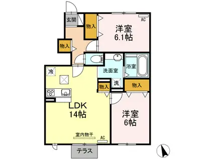 さくら 壱(2LDK)の間取り写真