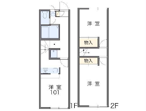 レオパレスビオレハイツ(2DK/1階)の間取り写真