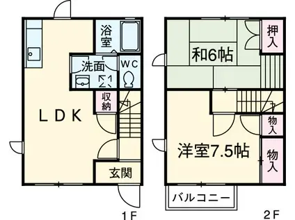 グレイスヴィラB(2LDK)の間取り写真