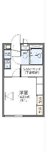レオパレス渚(1K/2階)の間取り写真