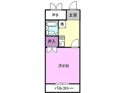 アイビックビットハウス(1K/3階)の間取り写真