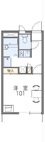 レオパレスルミエールはらだ(1K/2階)の間取り写真
