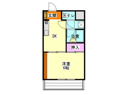 ダイアパレスステーションプラザ前橋(1DK/7階)の間取り写真