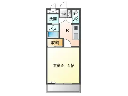 リバーサイド都(1K/1階)の間取り写真