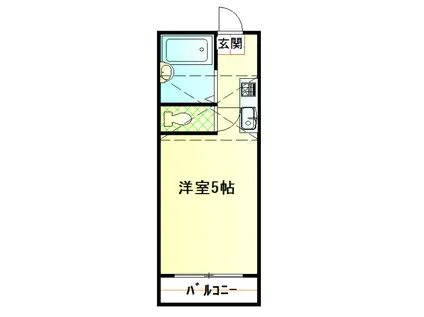 パンシオン堀ノ内(ワンルーム/2階)の間取り写真