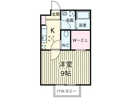 メゾン・クオレ(1K/1階)の間取り写真